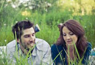 couple in the grass