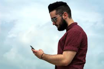 man on cell phone